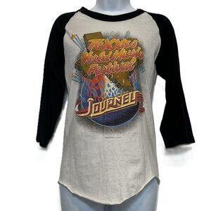 VTG Retro 1982 Texxas World Music Festival T-shirt Small Journey/Santana/Hagar